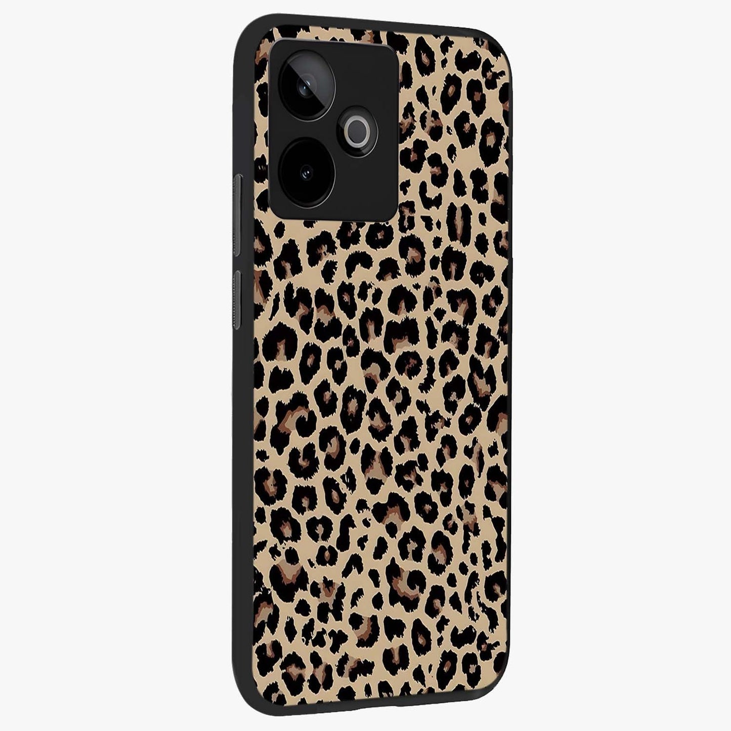 Savage Chic Pattern Glass Case upright view showcasing trendy decorative artwork with edgy fashion theme.