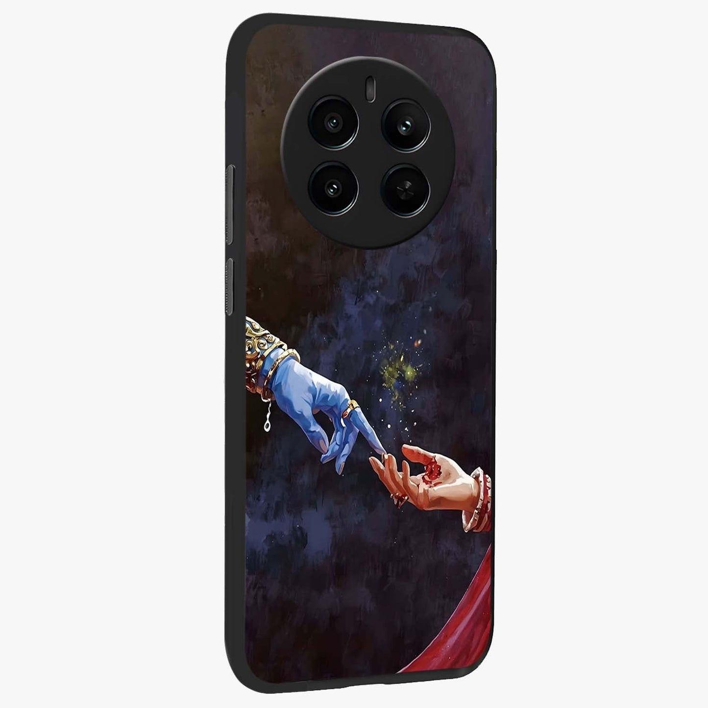 Divine Touch Eternal Glass Case upright view showcasing peaceful spiritual artwork with eternal divine theme.