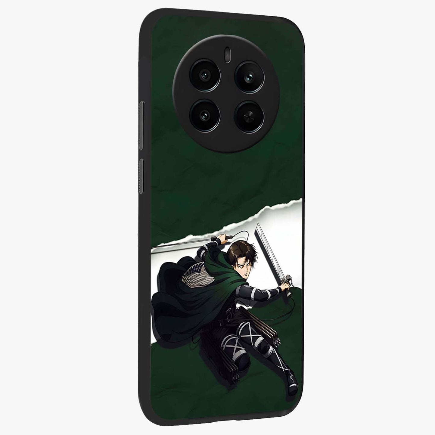 Emerald War Vanguard Glass Case upright view showcasing dramatic warrior artwork with bold fantasy theme.