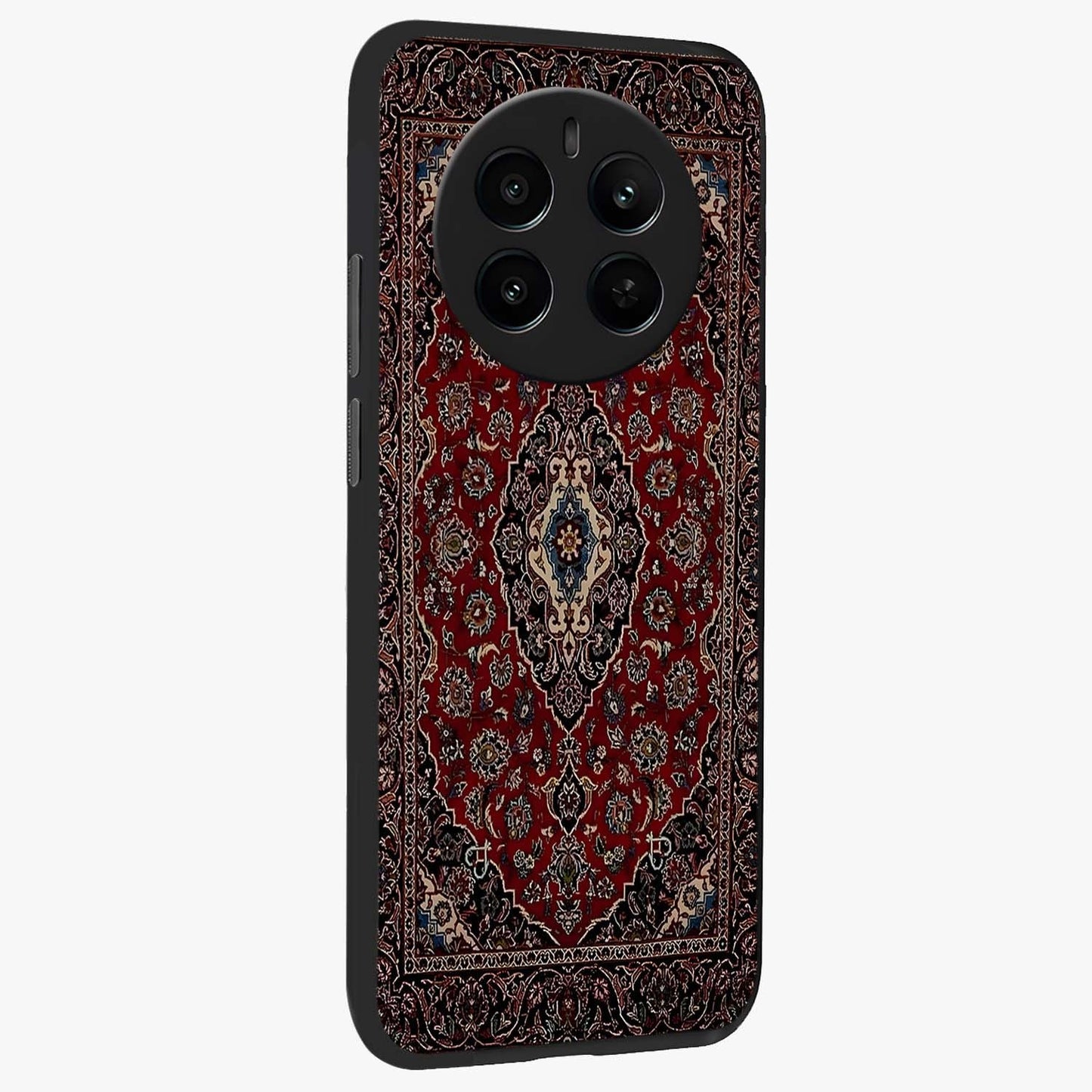 Heritage Carpet Royale Glass Case upright view showcasing detailed ornamental artwork with luxurious traditional theme.
