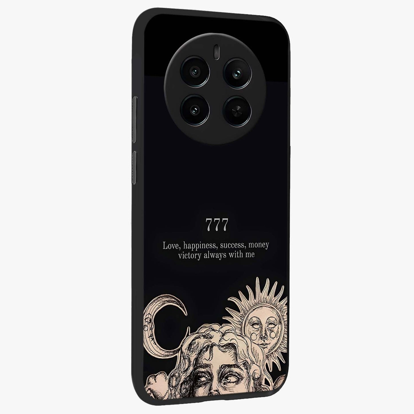 Mystic Victory Aura Glass Case upright view showcasing powerful victory themed artwork with spiritual energy vibe.