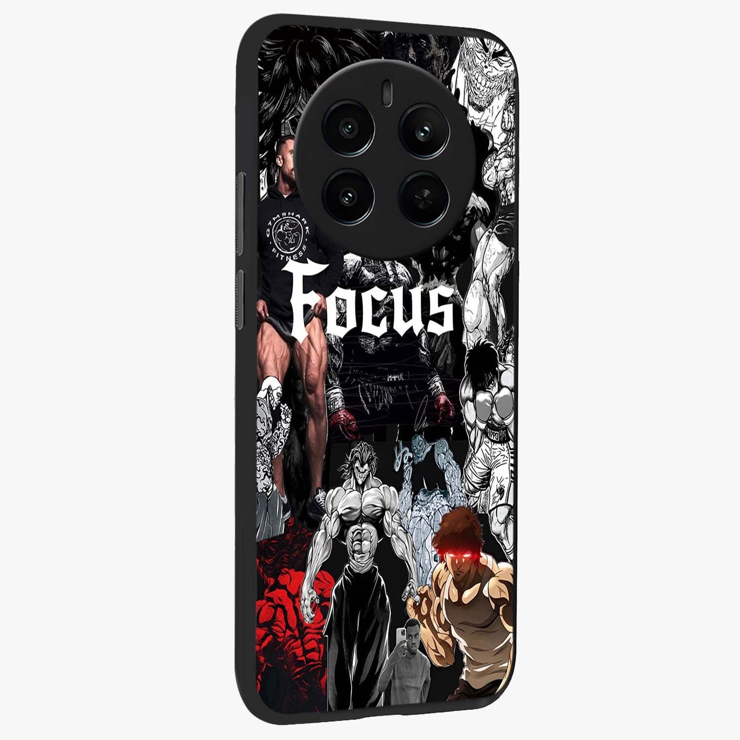 Relentless Power Focus Glass Case upright view showcasing strong inspirational artwork with powerful focus theme.