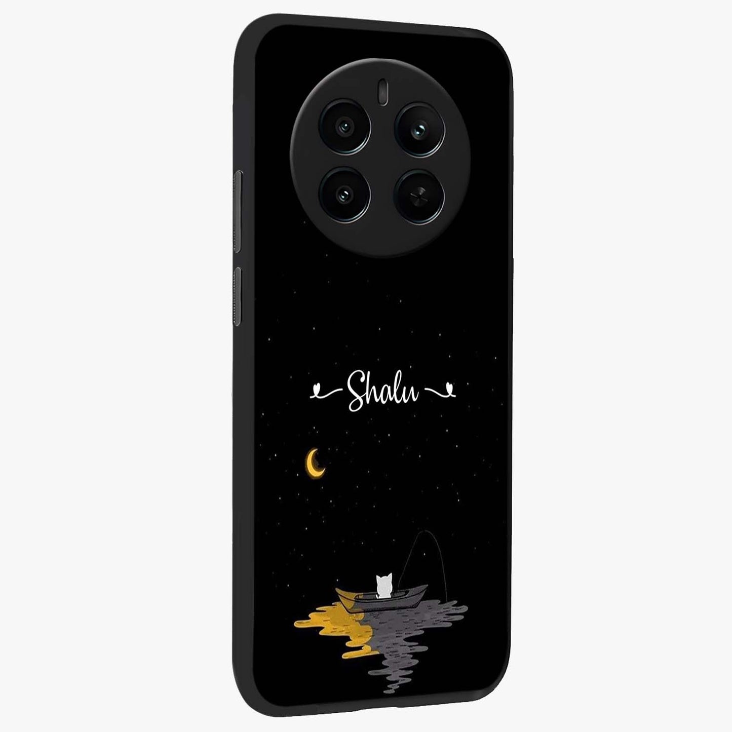 Silent Night Row Glass Case upright view showcasing tranquil night artwork with serene landscape theme.
