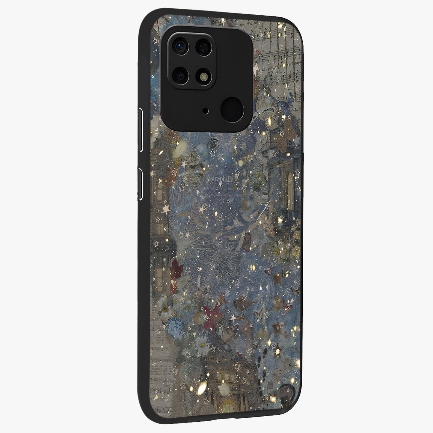 Aesthetic Astrolophia Glass Case upright view showcasing soft aesthetic theme with stylish modern look.