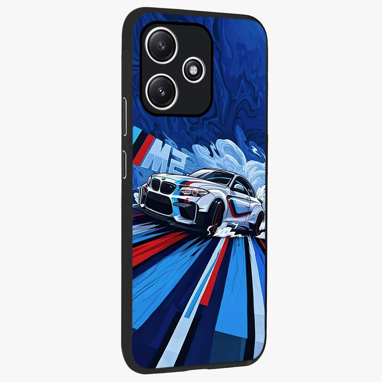 Drift Power Rush Glass Case upright view showcasing high speed racing artwork with bold automotive theme.