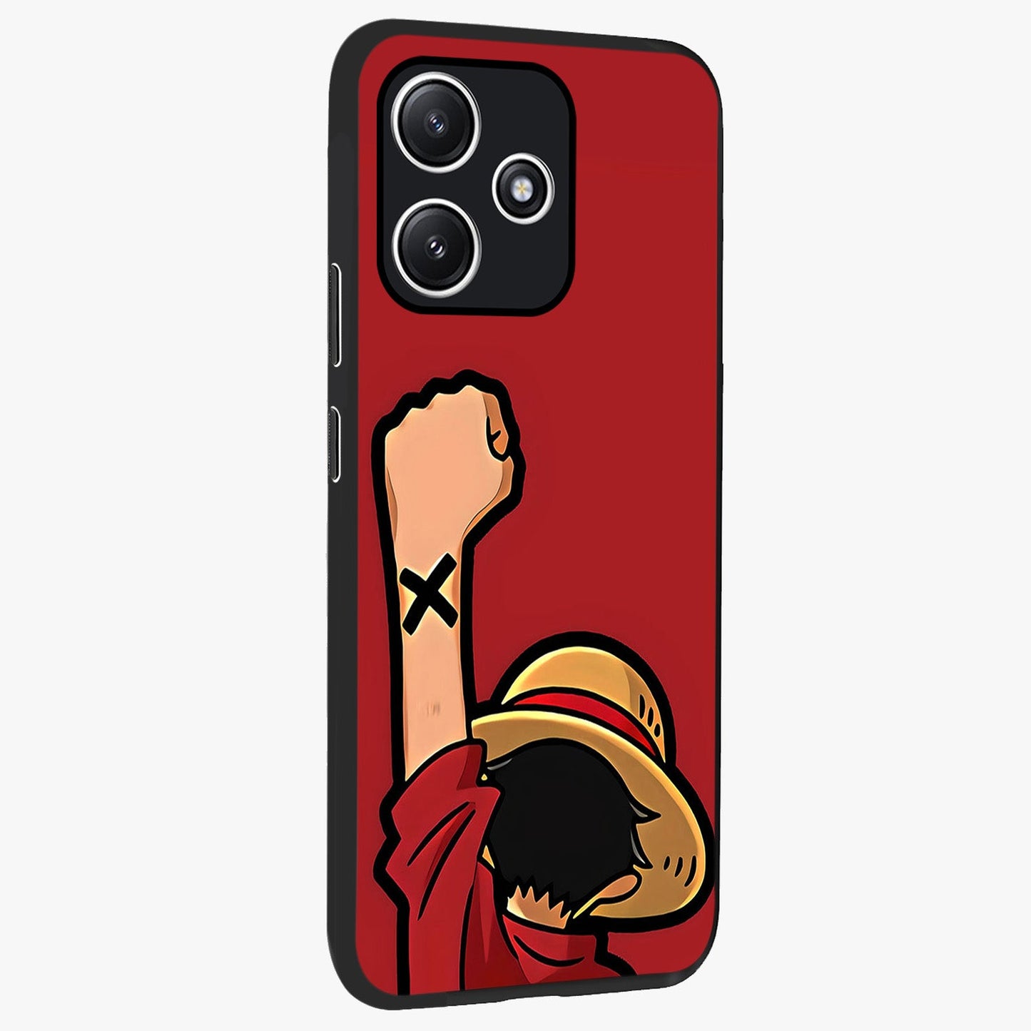 Luffy X Spirit Glass Case upright view showcasing striking anime artwork with adventurous character theme.