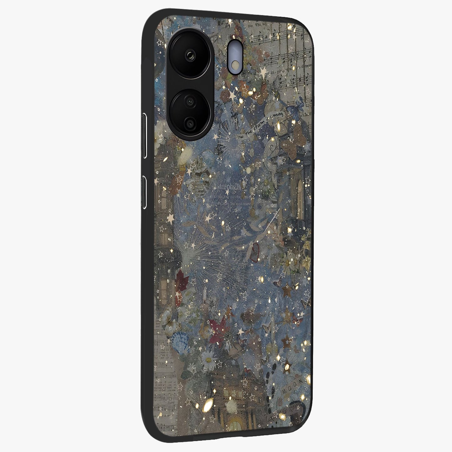 Aesthetic Astrolophia Glass Case upright view showcasing soft aesthetic theme with stylish modern look.