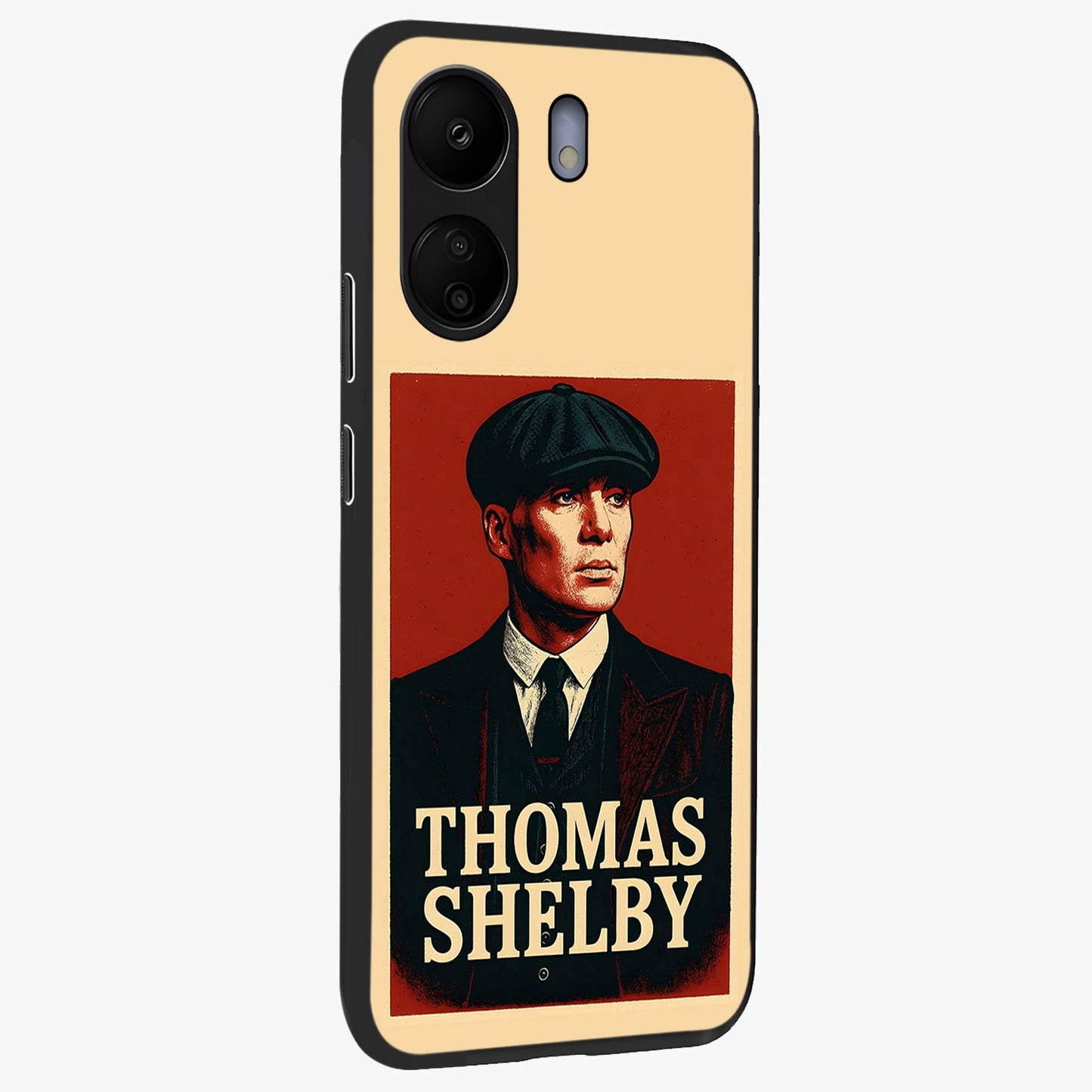 Vintage Mafia Authority Glass Case upright view showcasing dramatic vintage artwork with iconic authority theme.