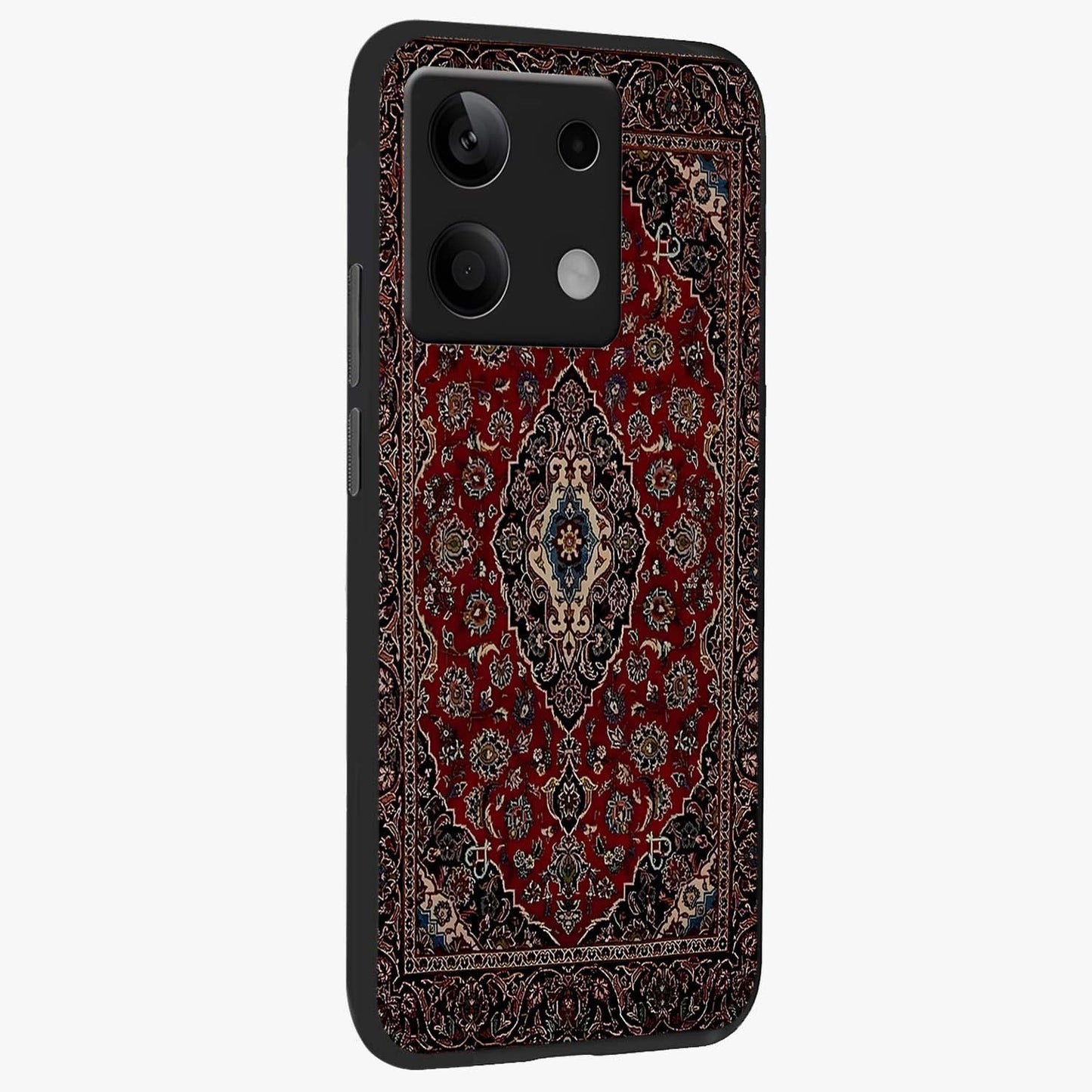 Heritage Carpet Royale Glass Case upright view showcasing detailed ornamental artwork with luxurious traditional theme.