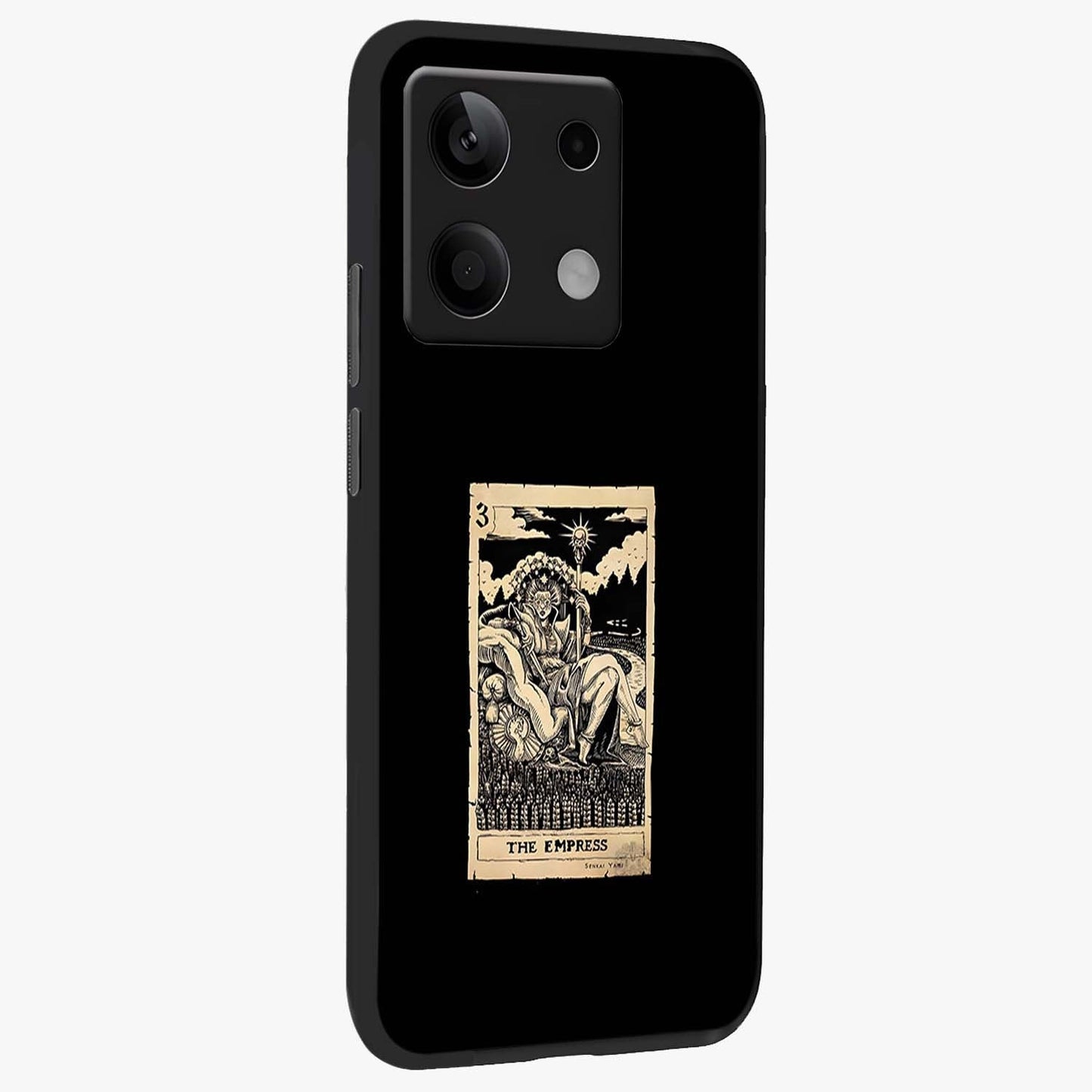 The Empress Glass Case upright view showcasing powerful empress themed artwork with luxurious artistic theme.