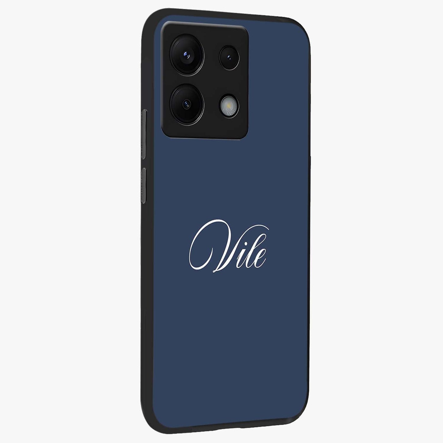 Blue Vintage Floral Pattern Glass Case displayed in angled mockup highlighting classic blue floral pattern and retro aesthetic design.