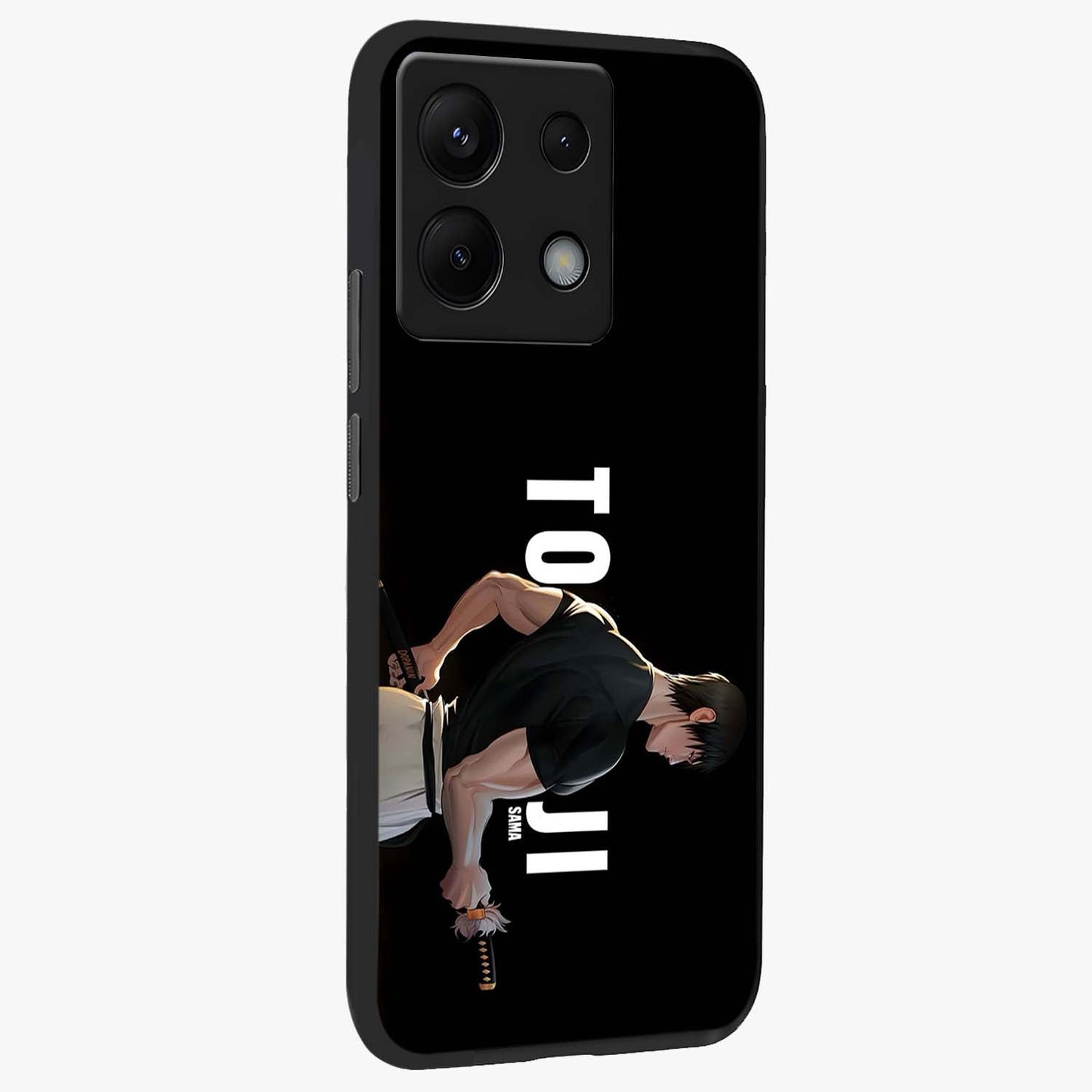 Midnight Blade Resolve Glass Case upright view showcasing intense warrior artwork with midnight battle theme.