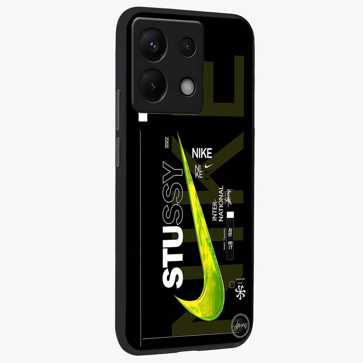 Neon Street Edition Glass Case upright view showcasing colorful neon artwork with modern street culture theme.