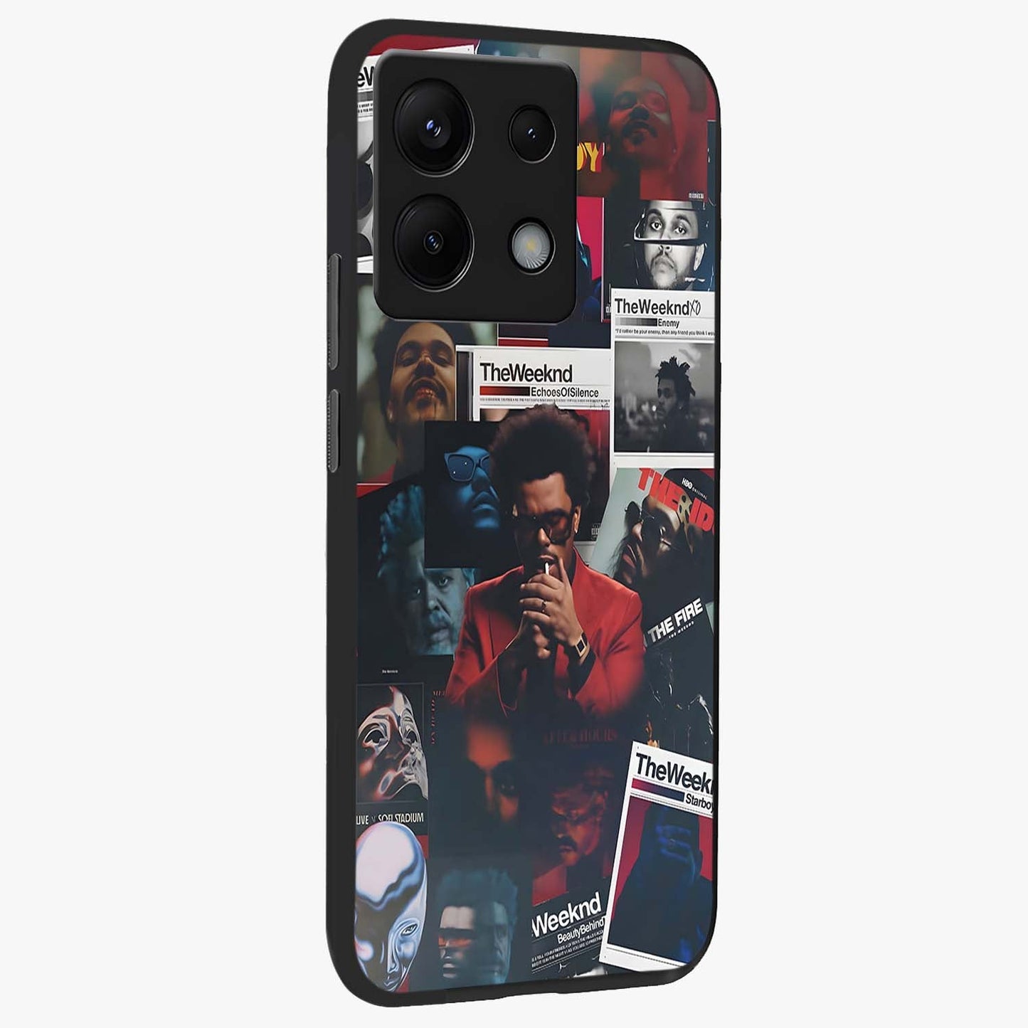 The Weeknd Glass Case upright view showcasing bold music themed artwork with contemporary artistic style.