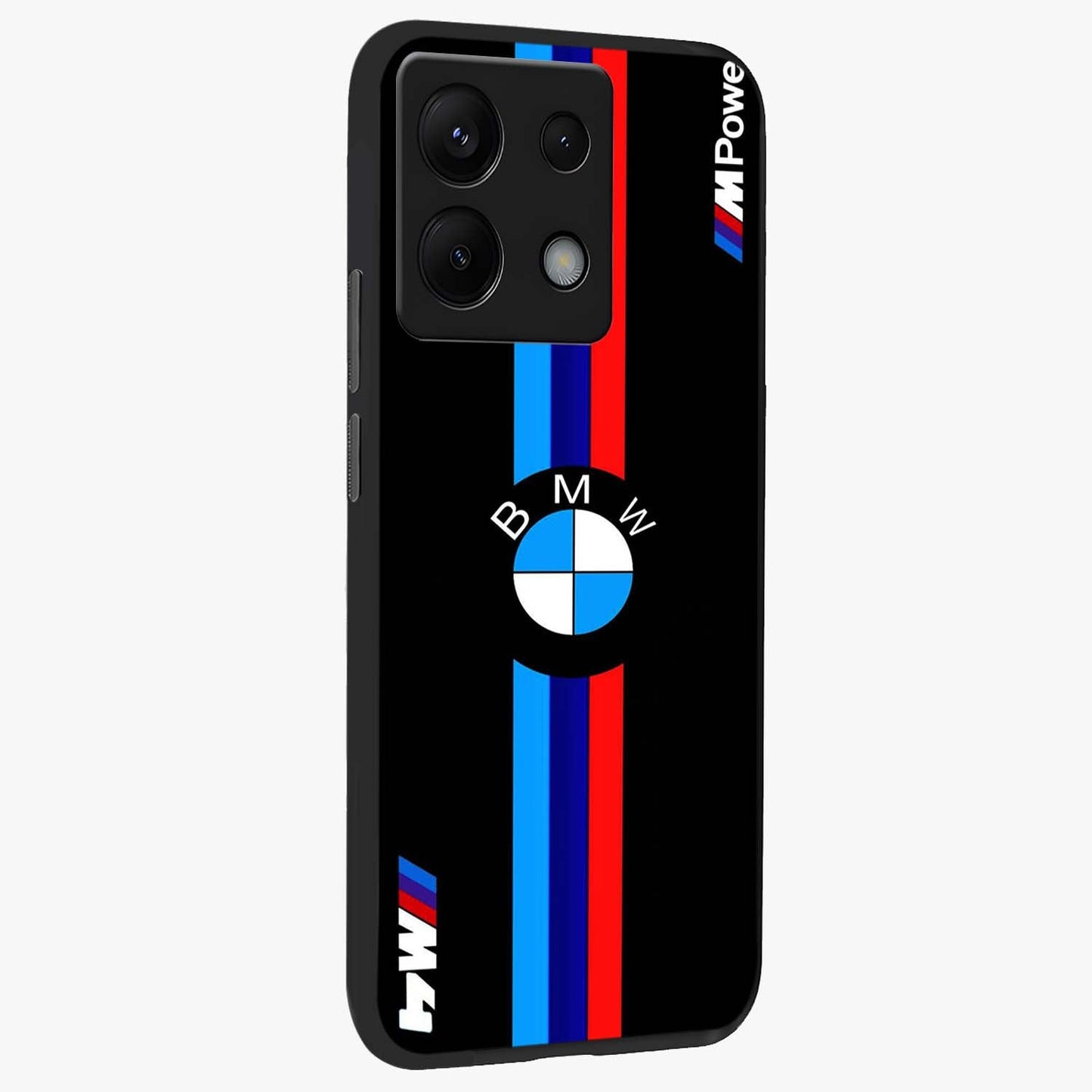 Turbo BMW Beast Glass Case upright view showcasing powerful car artwork with modern motorsport theme.