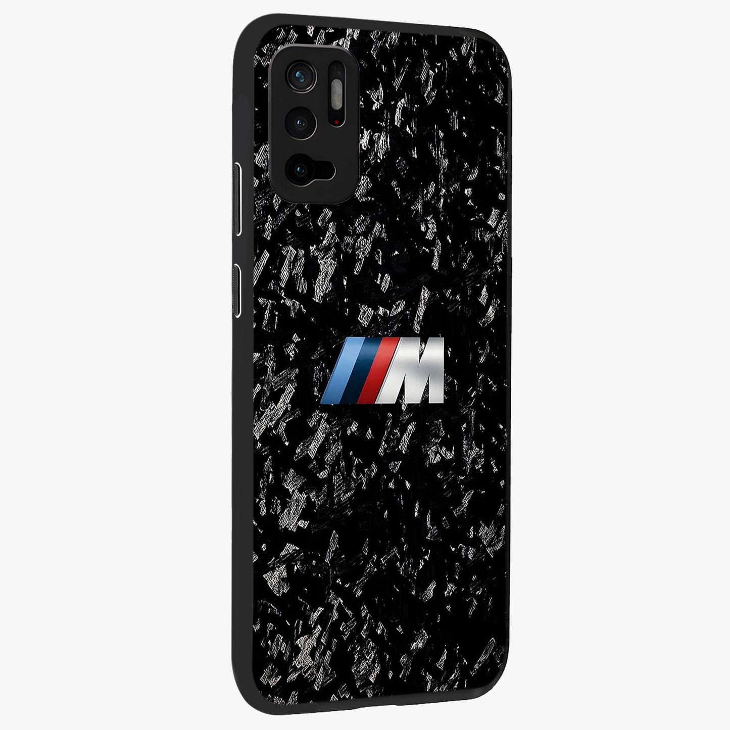 Carbon Speed Mark Glass Case upright view showcasing modern carbon speed graphic with bold automotive theme.