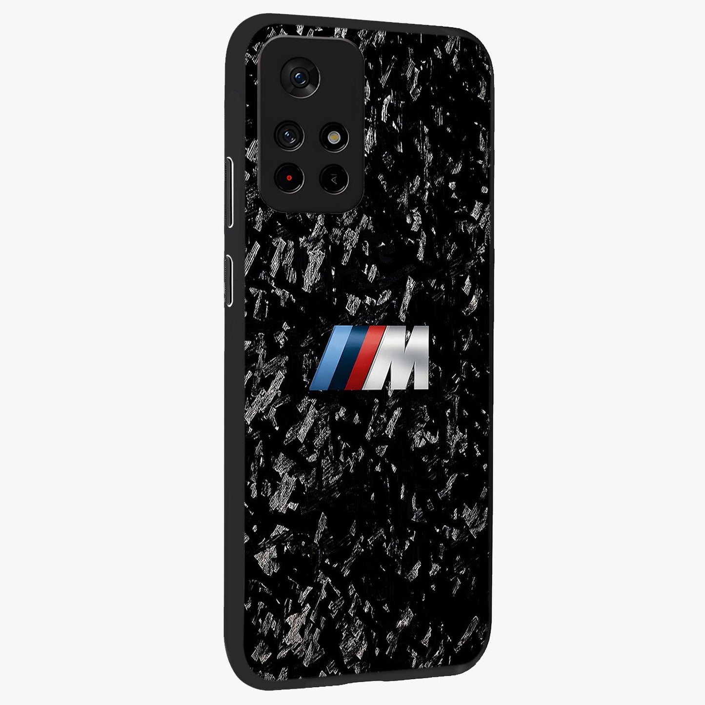 Carbon Speed Mark Glass Case upright view showcasing modern carbon speed graphic with bold automotive theme.