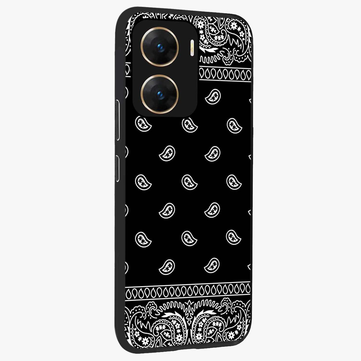 Retro Rebel Threads Glass Case upright view showcasing stylish vintage artwork with bold retro theme.