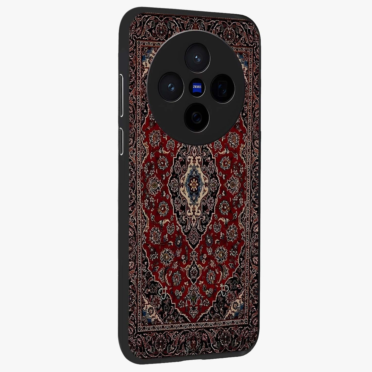 Heritage Carpet Royale Glass Case upright view showcasing detailed ornamental artwork with luxurious traditional theme.