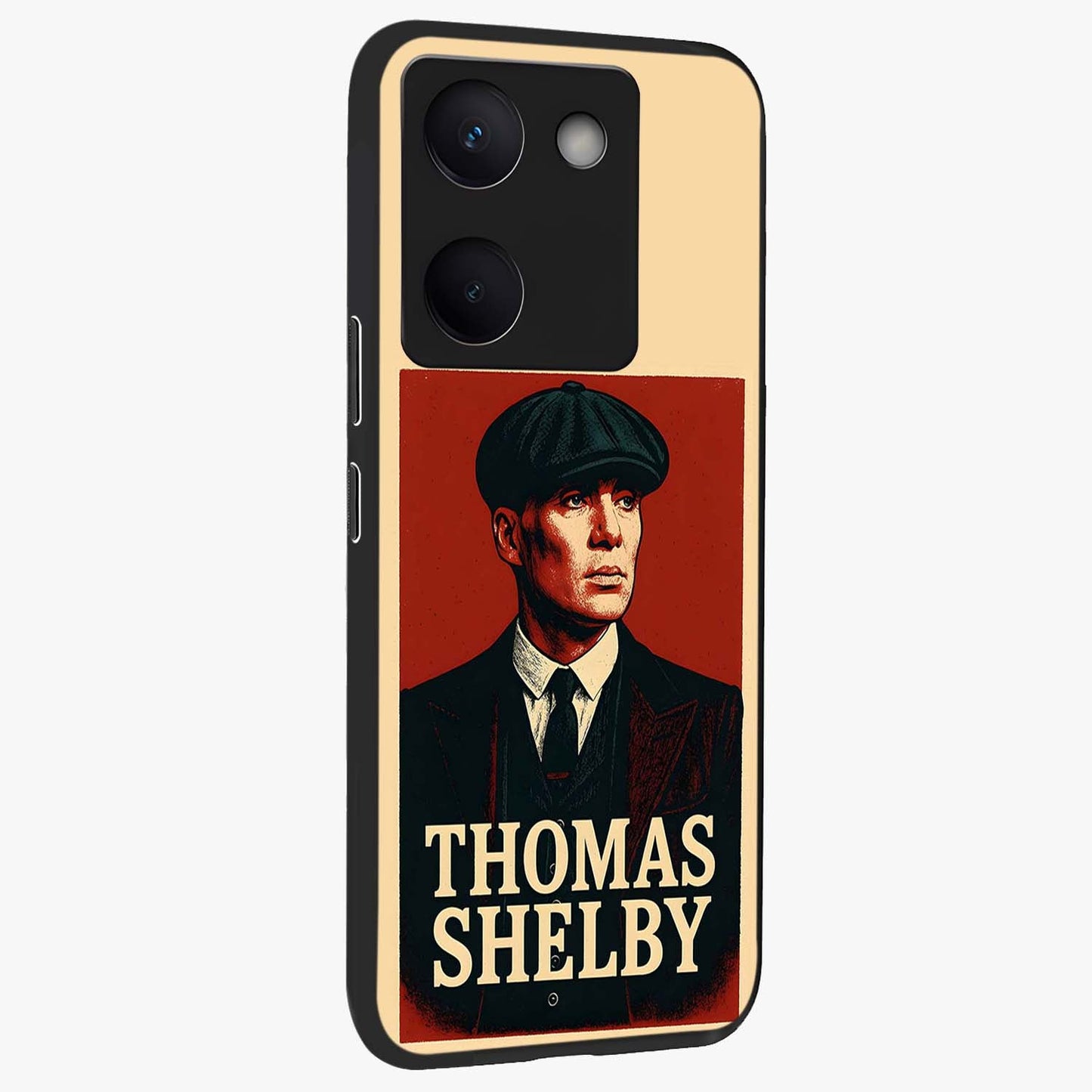 Vintage Mafia Authority Glass Case upright view showcasing dramatic vintage artwork with iconic authority theme.
