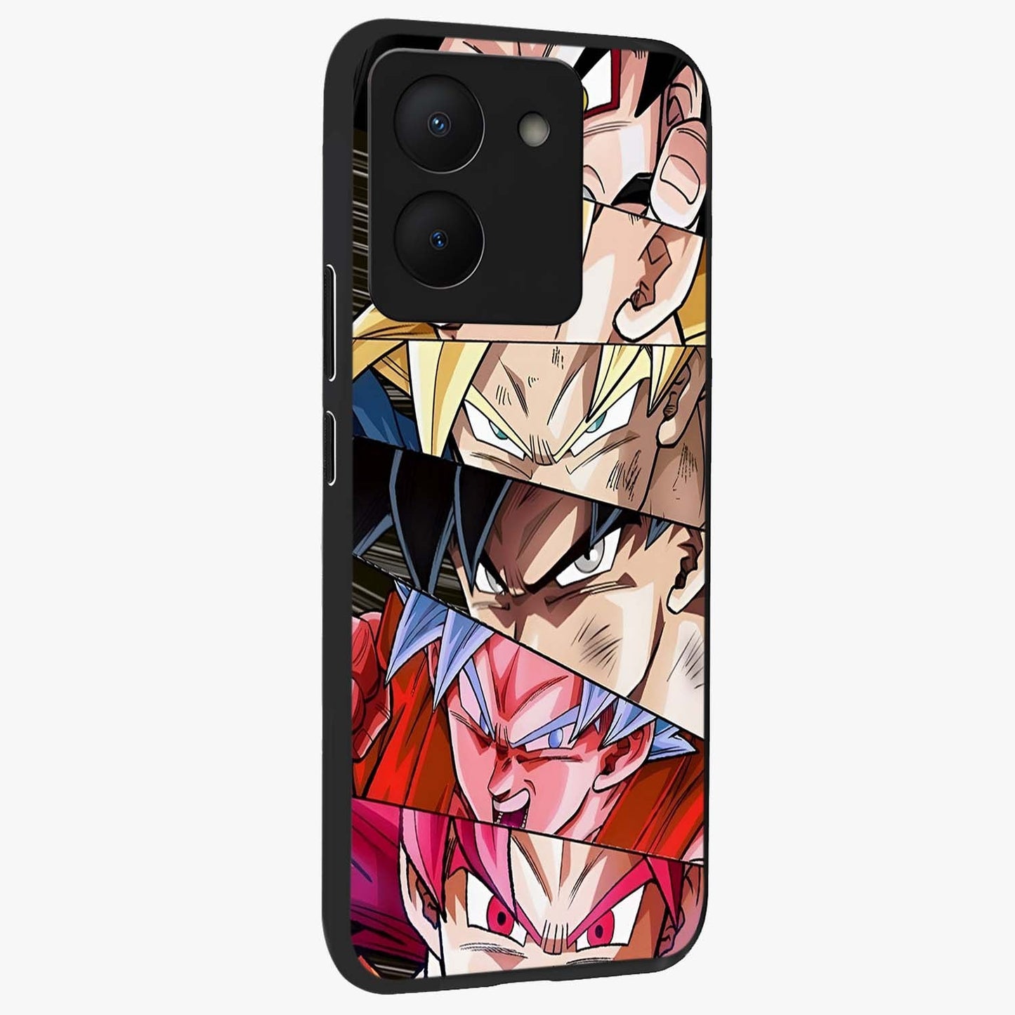 Anime Character Glass Case upright view showcasing expressive anime artwork with bold graphic style.