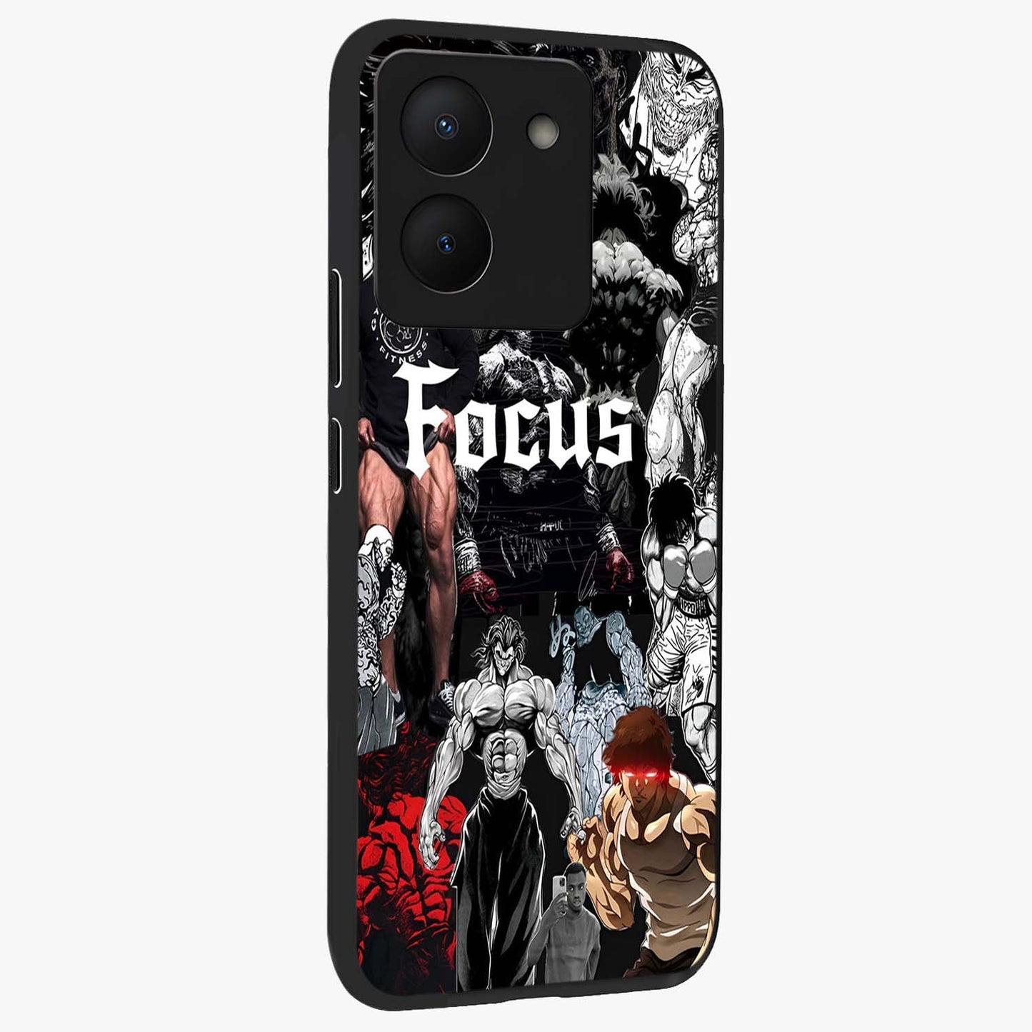 Relentless Power Focus Glass Case upright view showcasing strong inspirational artwork with powerful focus theme.