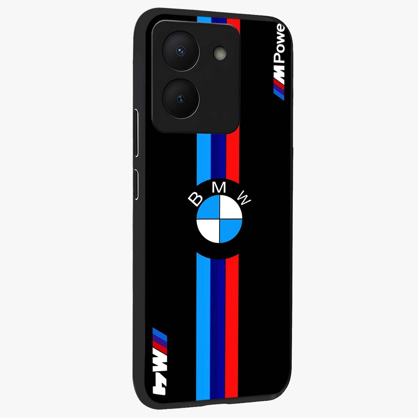 Turbo BMW Beast Glass Case upright view showcasing powerful car artwork with modern motorsport theme.