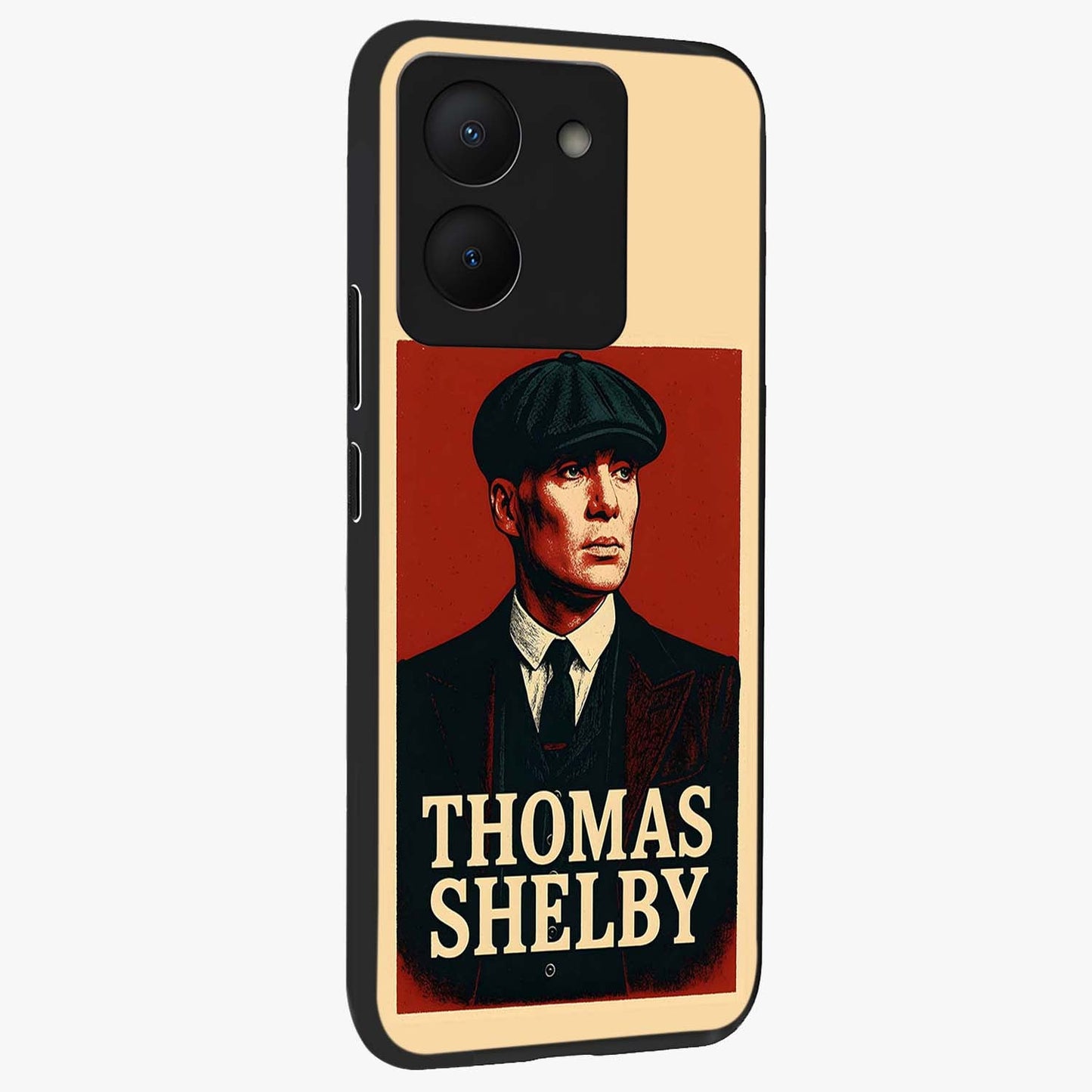 Vintage Mafia Authority Glass Case upright view showcasing dramatic vintage artwork with iconic authority theme.