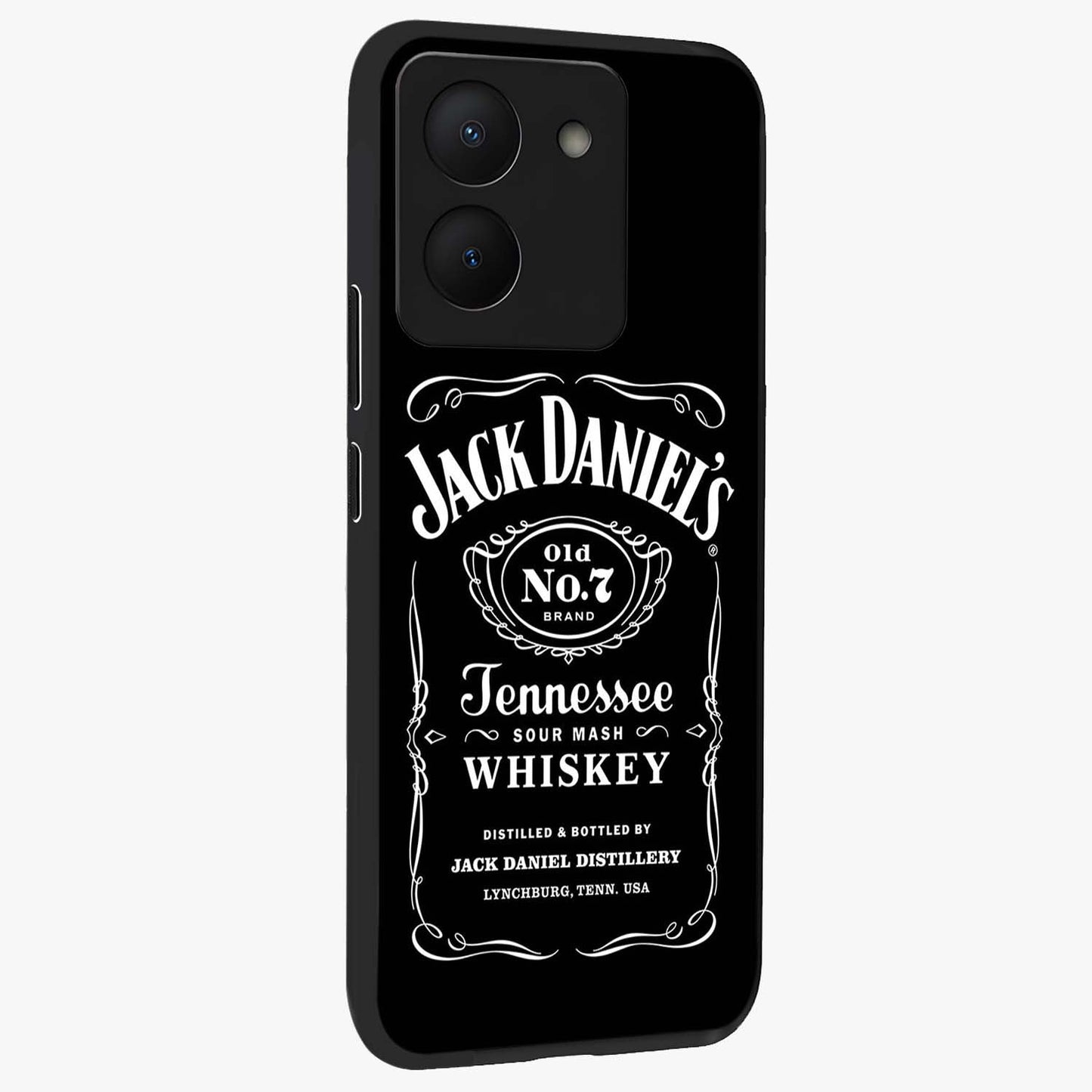 Vintage Whiskey Heritage Glass Case upright view showcasing stylish vintage whiskey artwork with timeless bar culture theme.