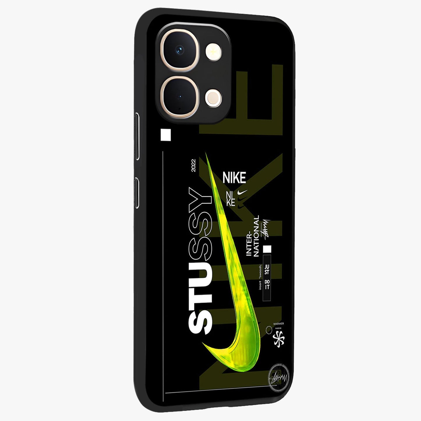 Neon Street Edition Glass Case upright view showcasing colorful neon artwork with modern street culture theme.