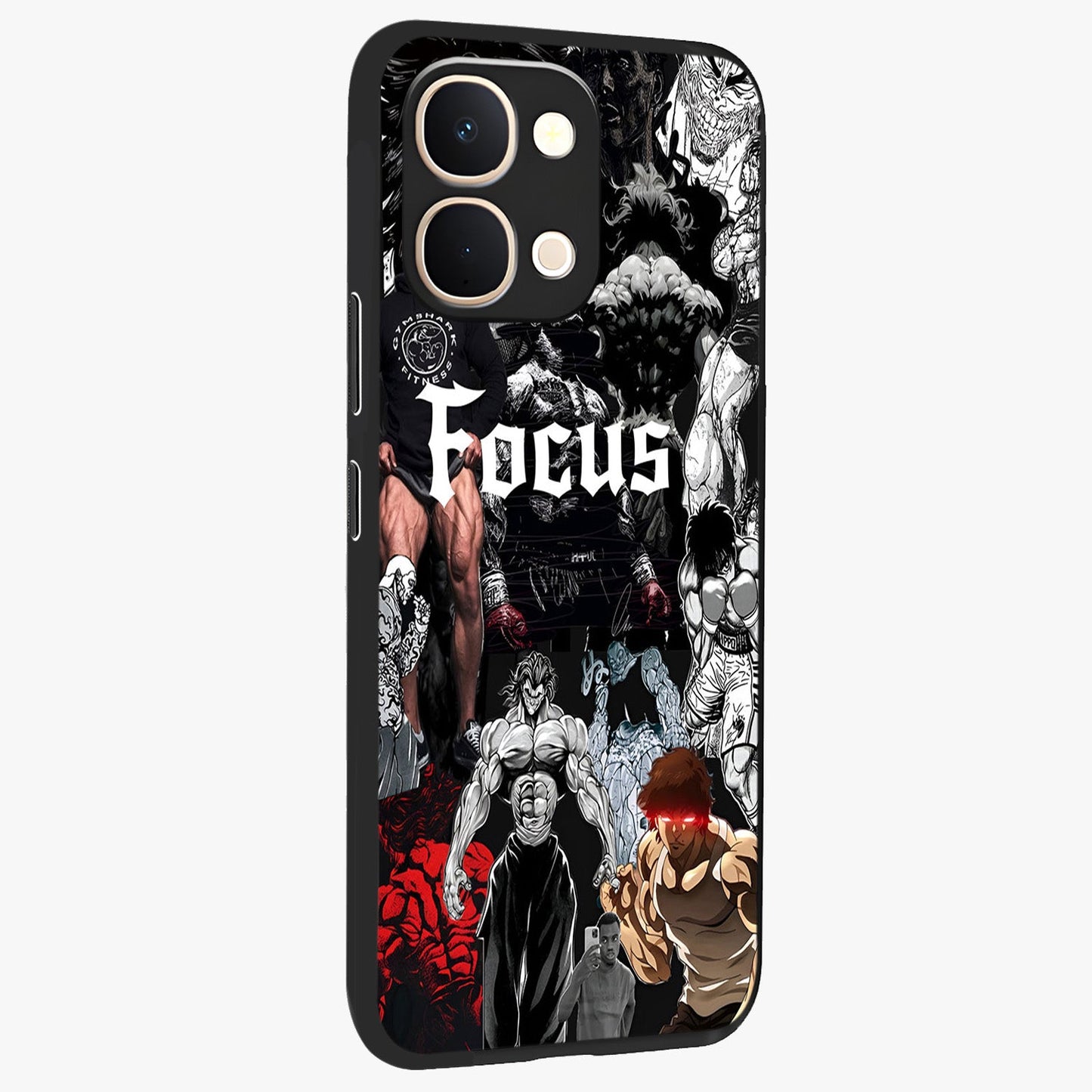 Relentless Power Focus Glass Case upright view showcasing strong inspirational artwork with powerful focus theme.