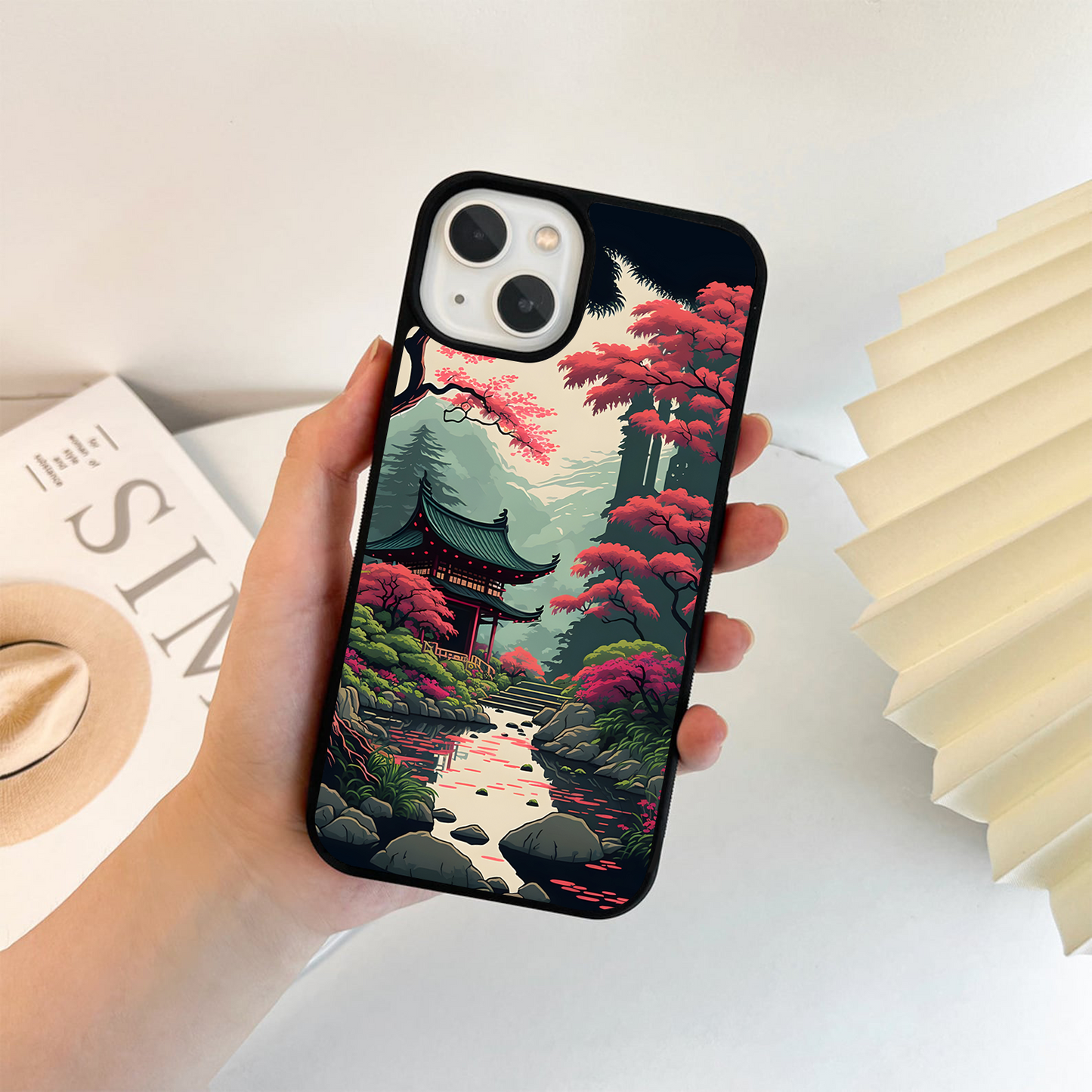 Crimson Temple View Glass Case