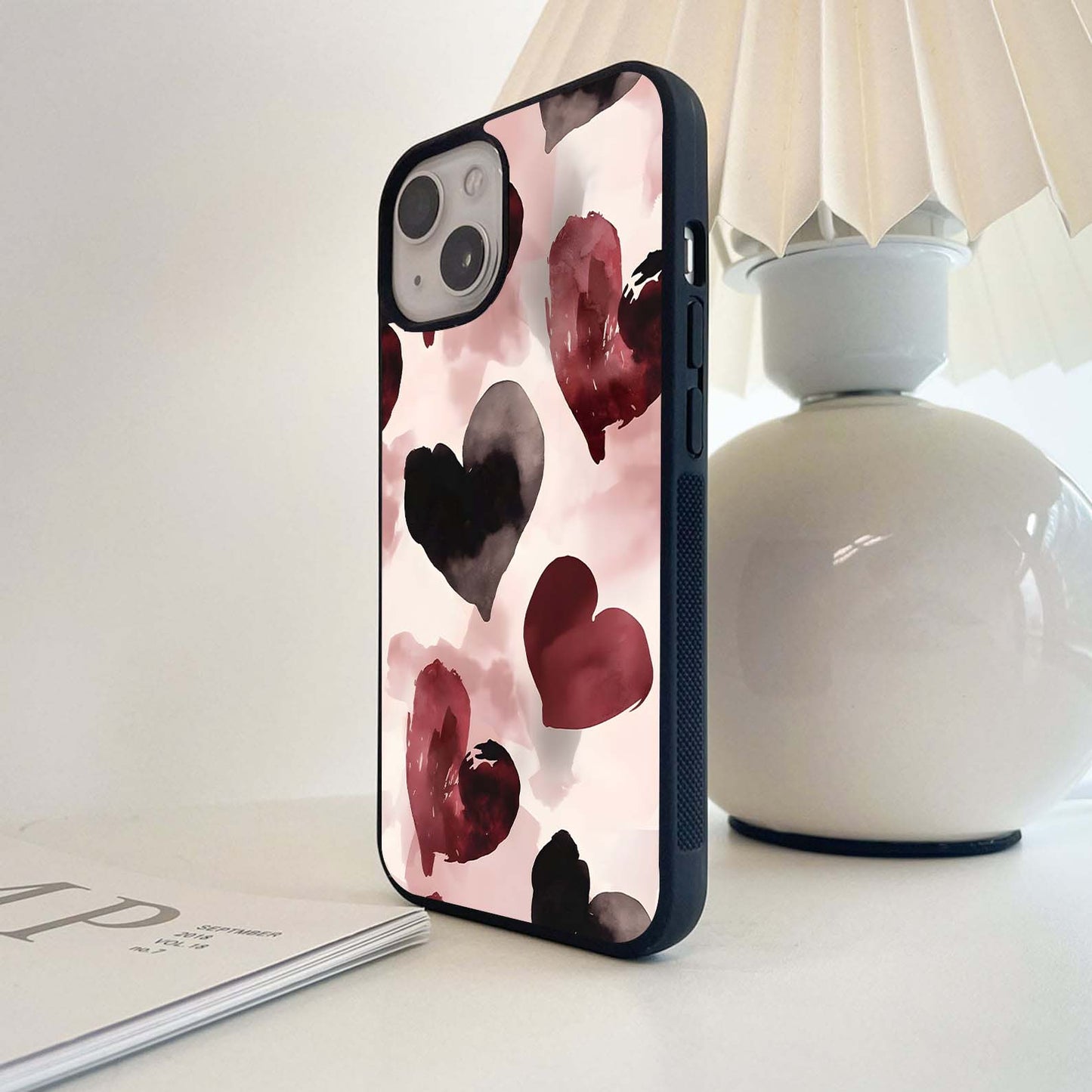 Soft Broken Hearts Glass Case