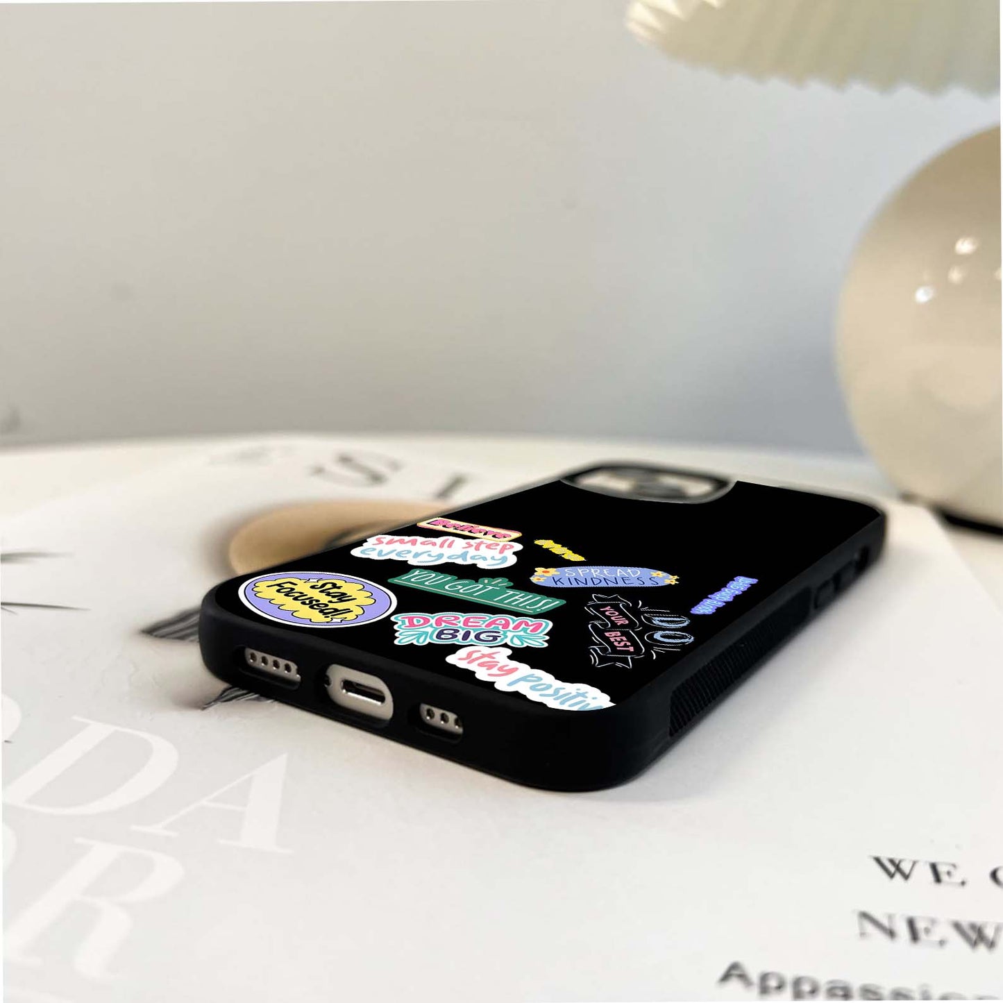 Motivational Stickers Glass Case