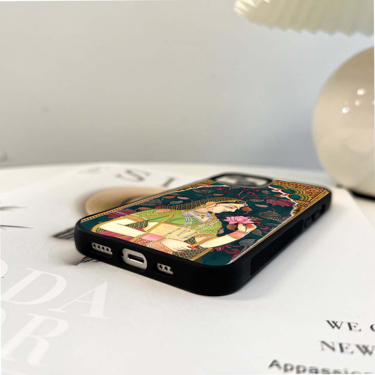 Rajasthani Woman in Arch Glass Case