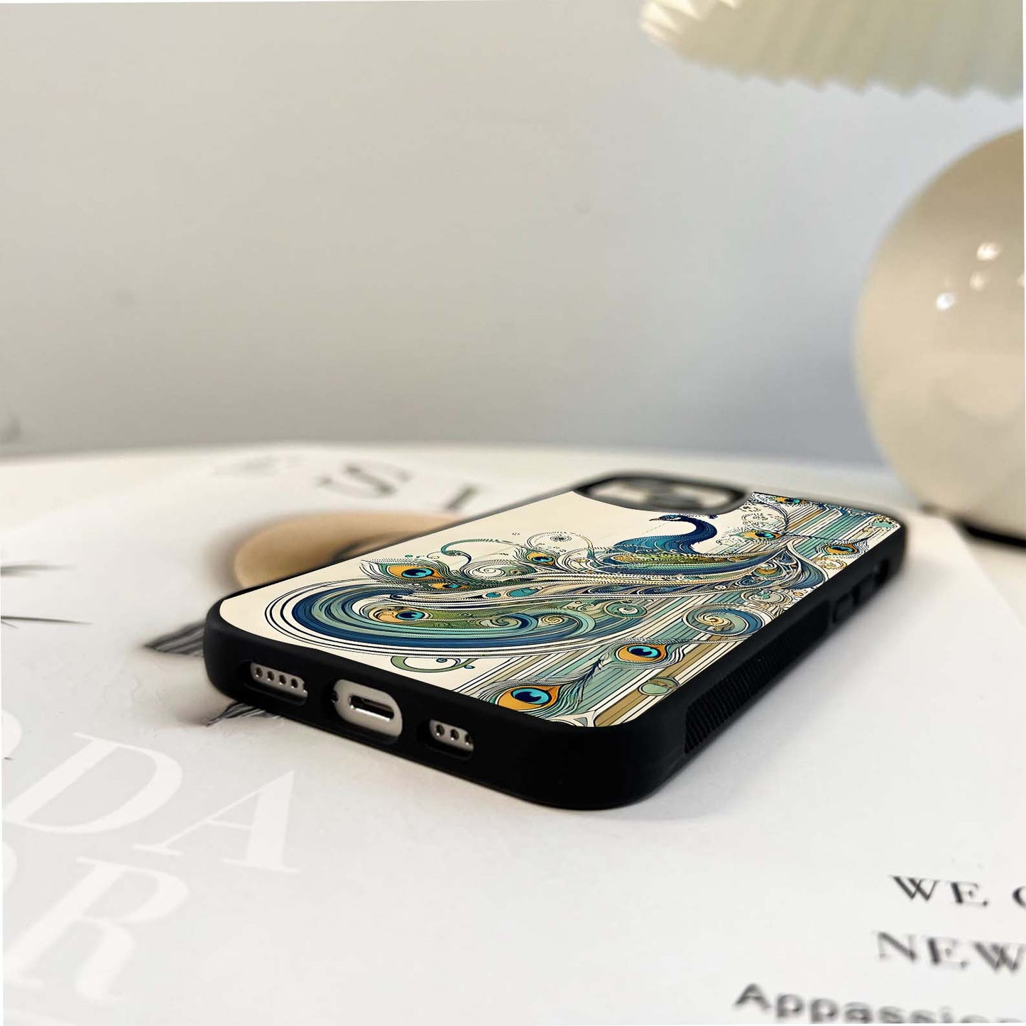 Peacock Royal Whirl Glass Case