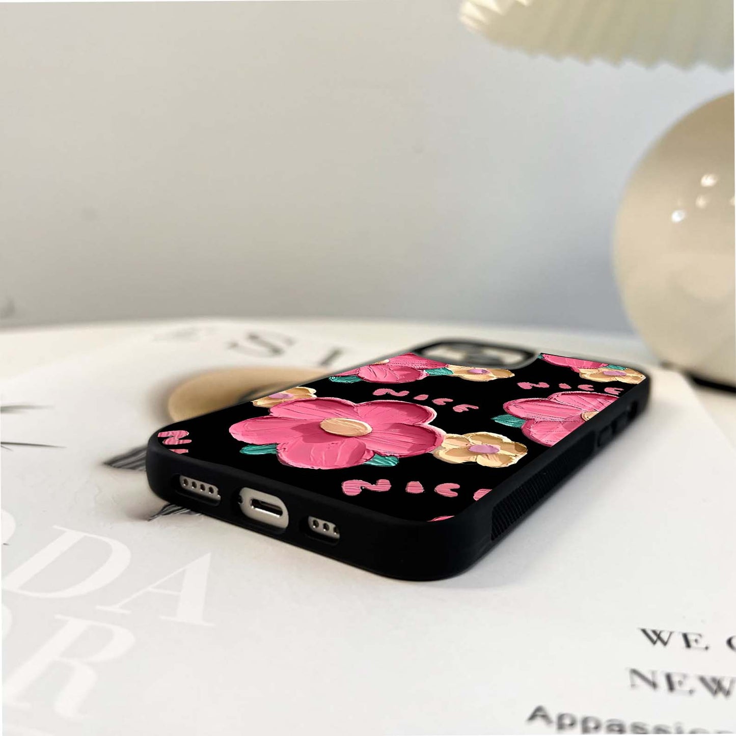 Textured Flower Pop Glass Case