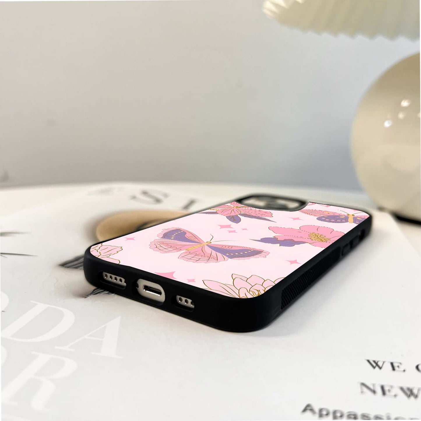 Petal & Flutter Florals Glass Case