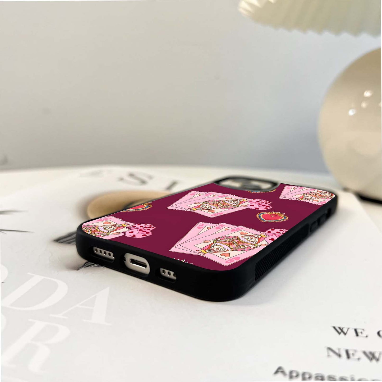 Queen Cards Playing Glass Case