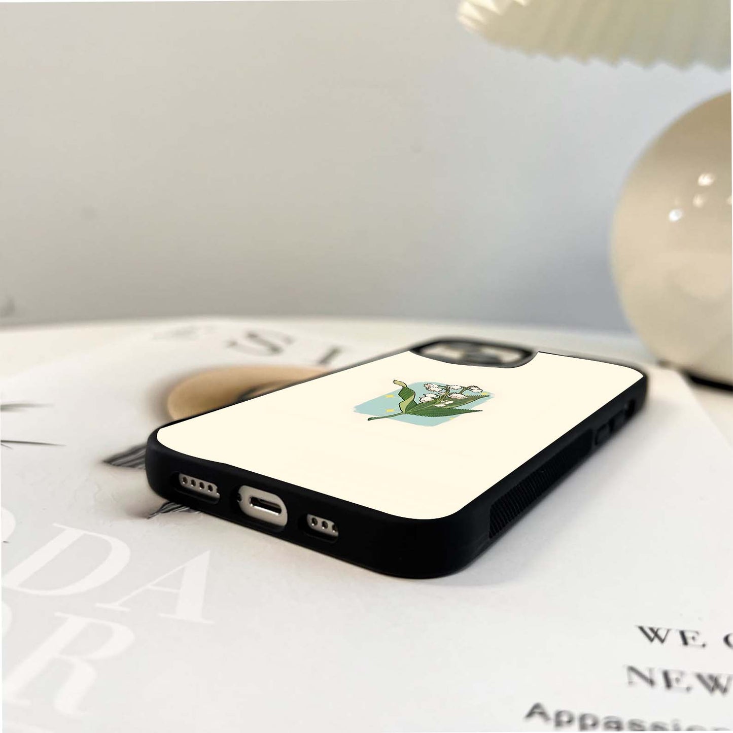 Lily of the valley Glass Case