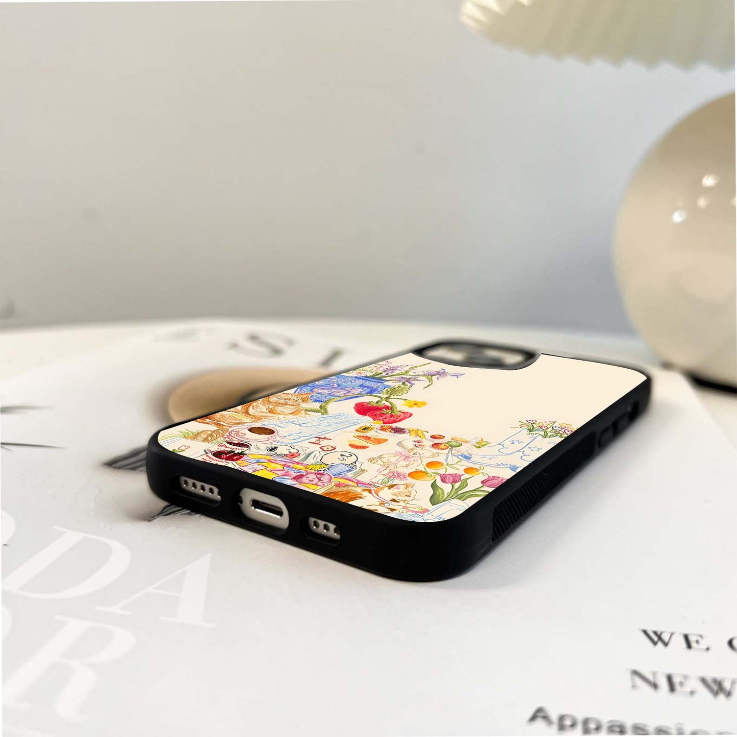 Aesthetic Retro Bloom Board Glass Case