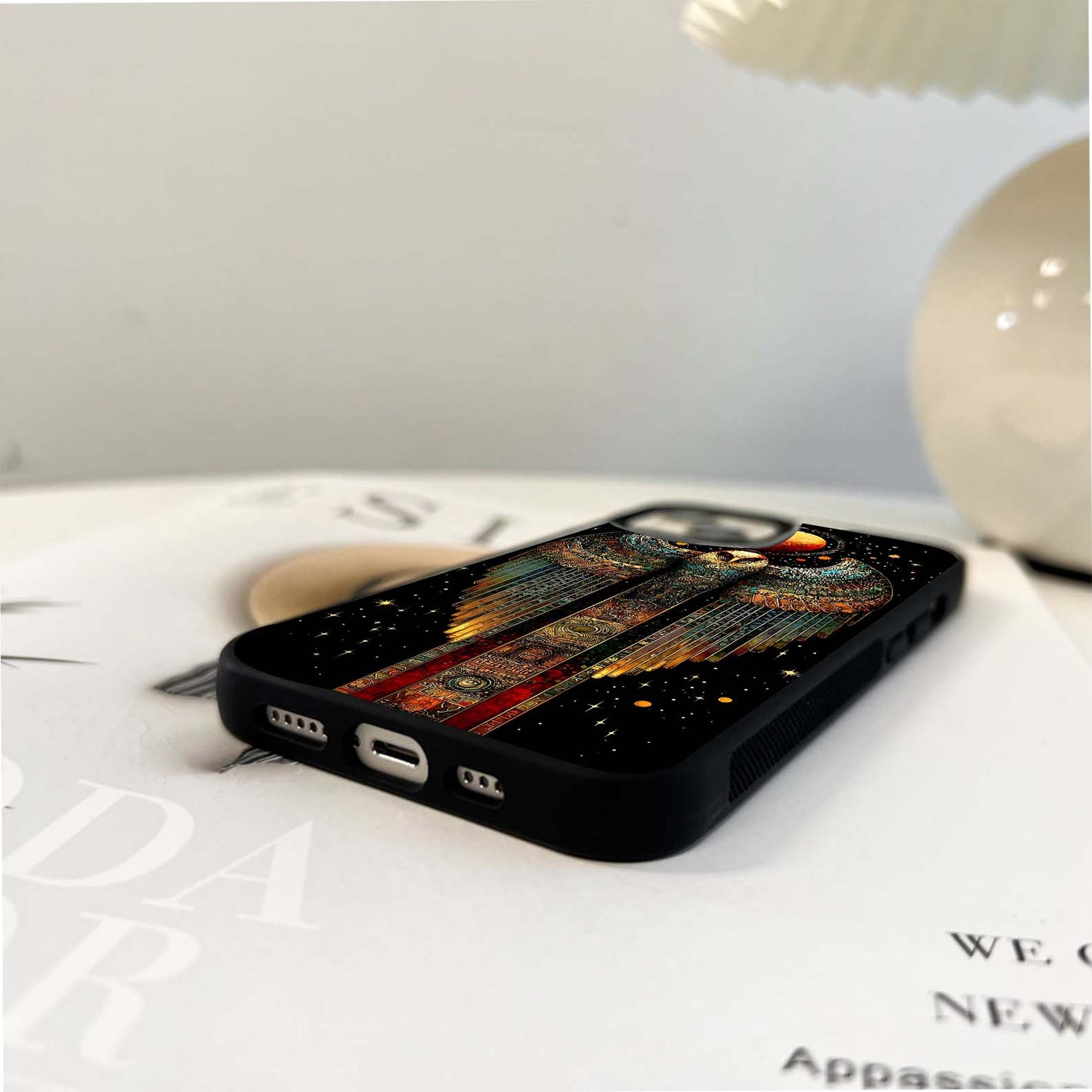 Owl Falcon Temple Glass Case