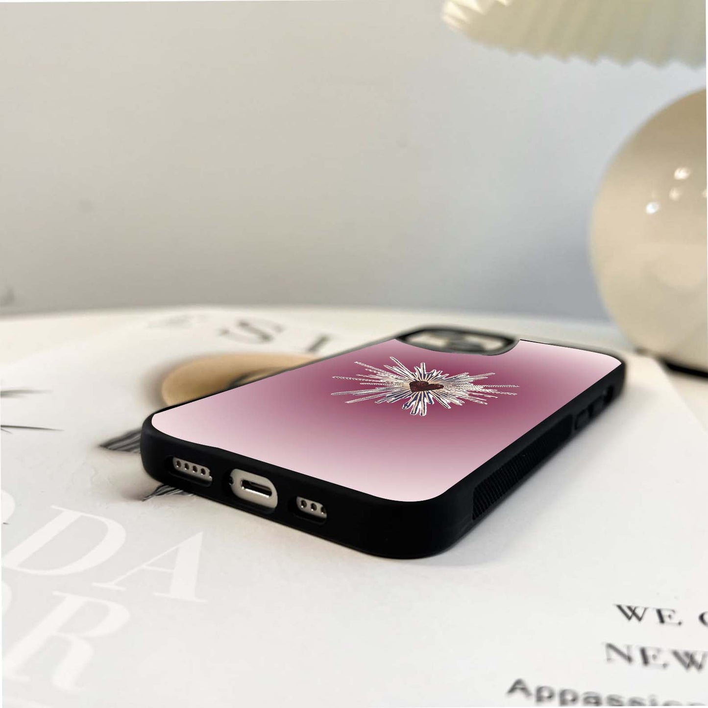 Radiant Heart with Rays Glass Case