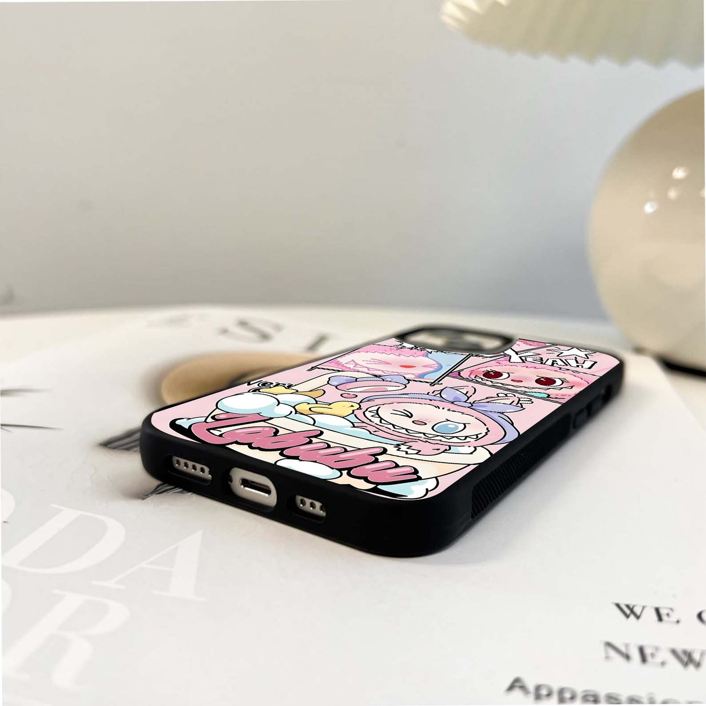 Aesthetic Yeah Labubu Glass Case