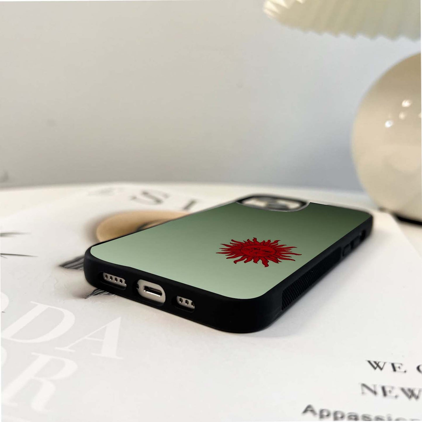 Crimson Sun Silence Glass Case