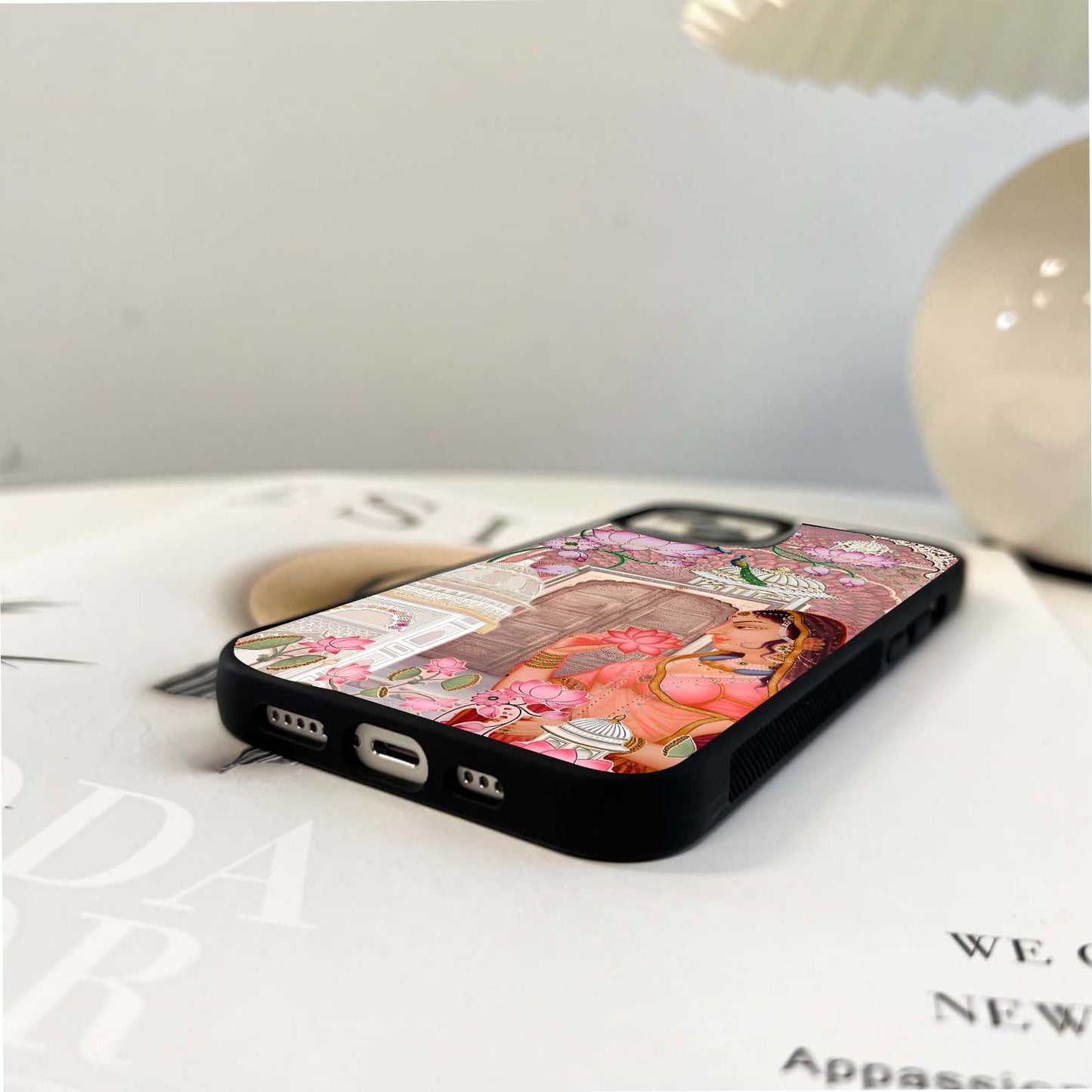 Royal Rajasthani Princess Glass Case