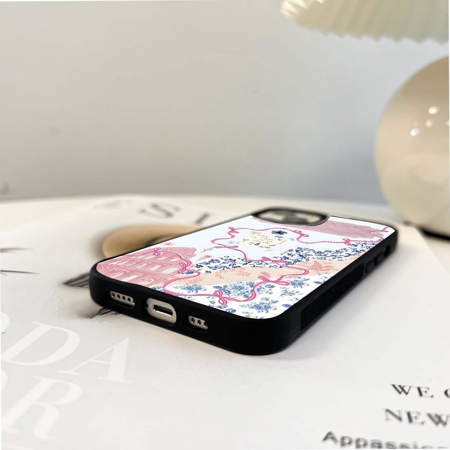 Aesthetic Sprout Bow Glass Case