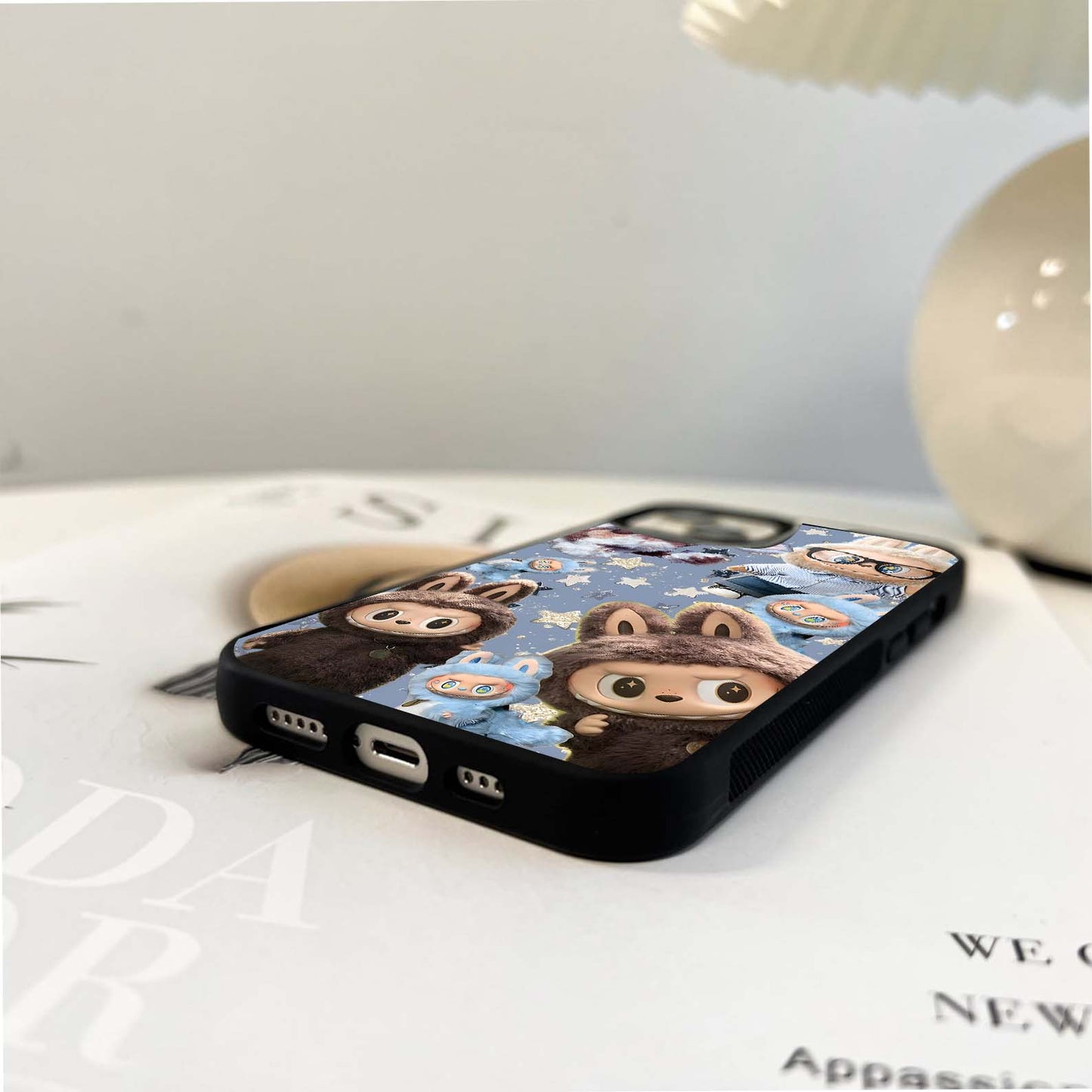 Multiple Labubu Pattern Glass Case