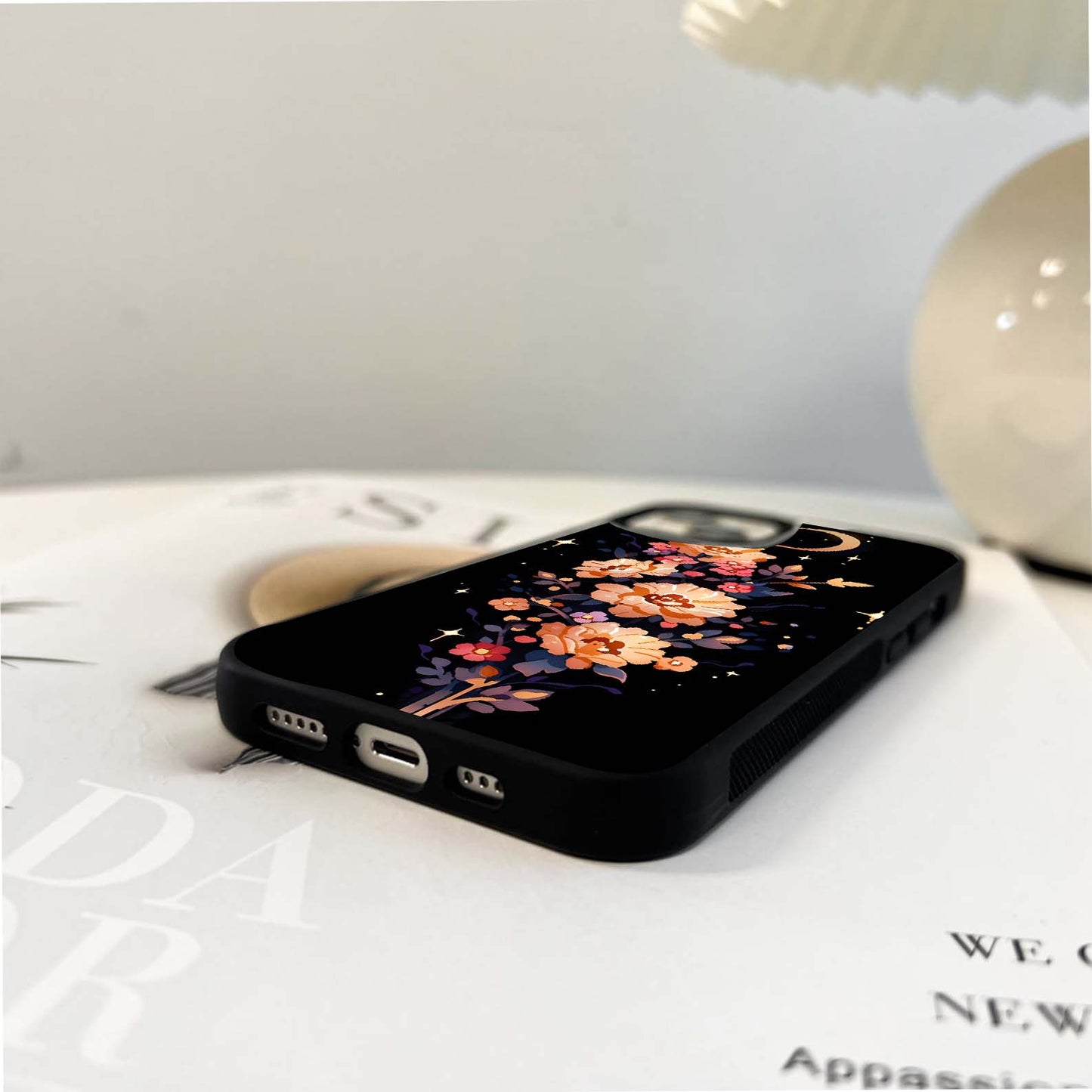 Moonlit Florals Moon Glass Case