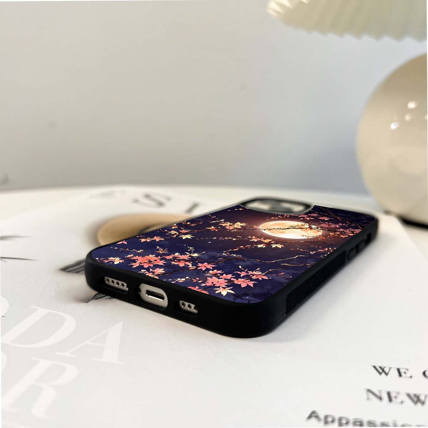 Moonlit Sakura Glow Glass Case